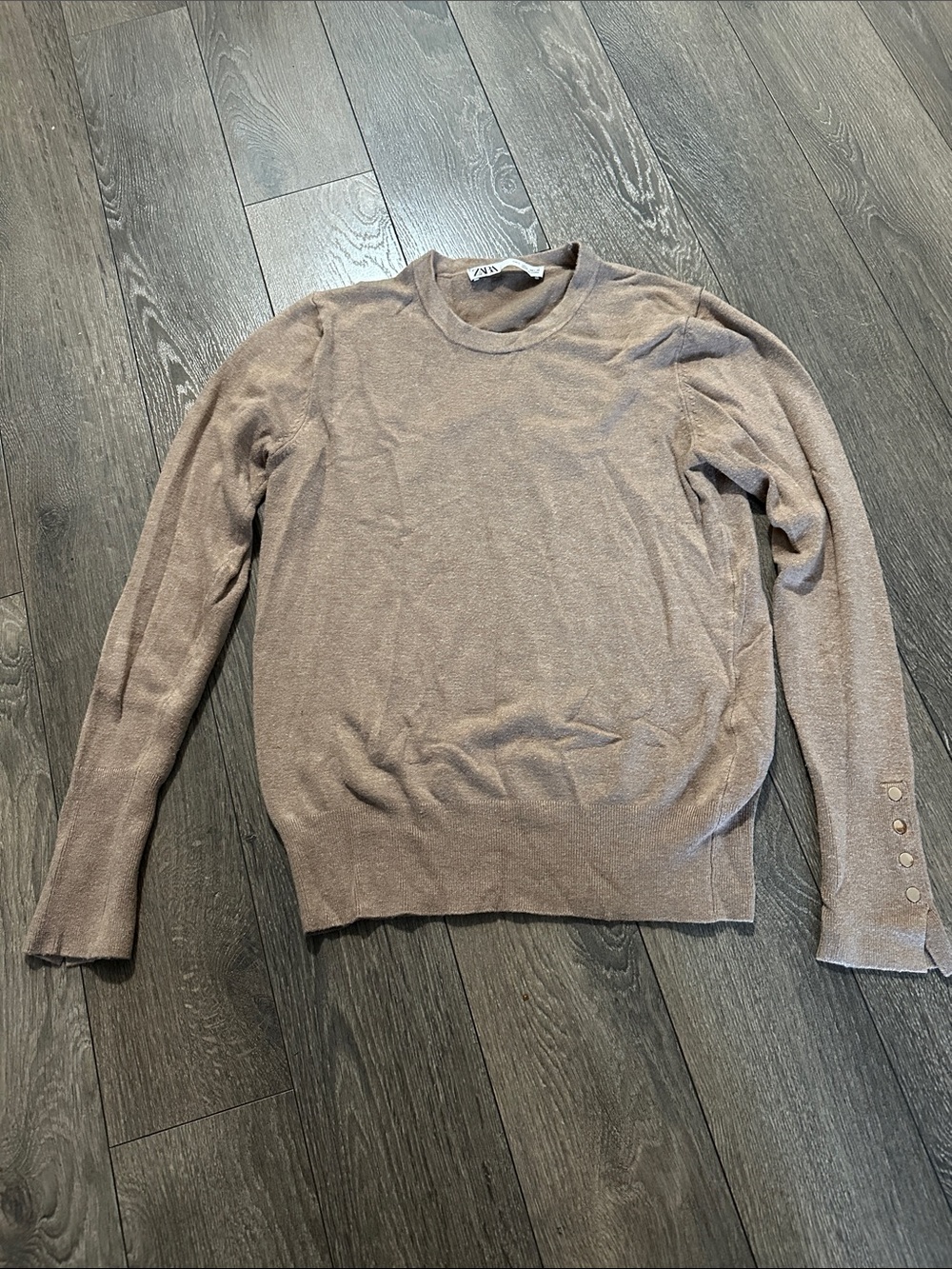 Zara Women's Crewneck Sweater in Taupe